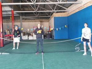 The Defiant Sports team getting ready for a badminton session