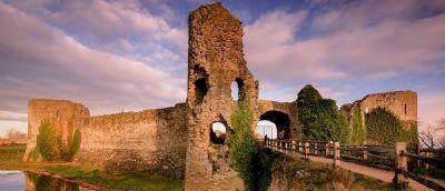 Pevensey Castle Blue Sky Clouds