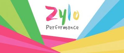 Zylo Performance logo with green pink blue and yellow coloured lines