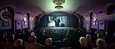 Inside Hailsham pavilion theatre cinema whilst a film is being shown